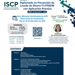 Diplomado en Prevención de lavado de Dinero FT/FPADM con Aplicación Práctica G22