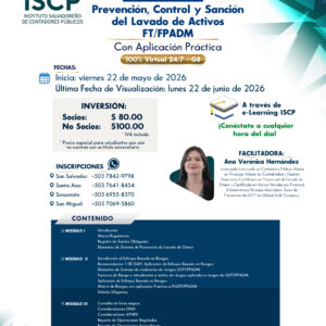 Diplomado en Prevención, Control y Sanción de Lavado de Activos con Aplicación Práctica G8