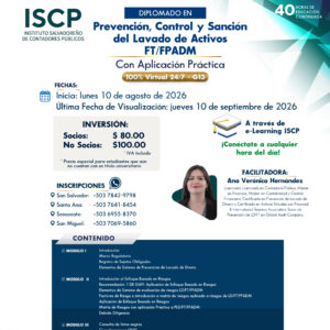 Diplomado en Prevención, Control y Sanción de Lavado de Activos con Aplicación Práctica G13
