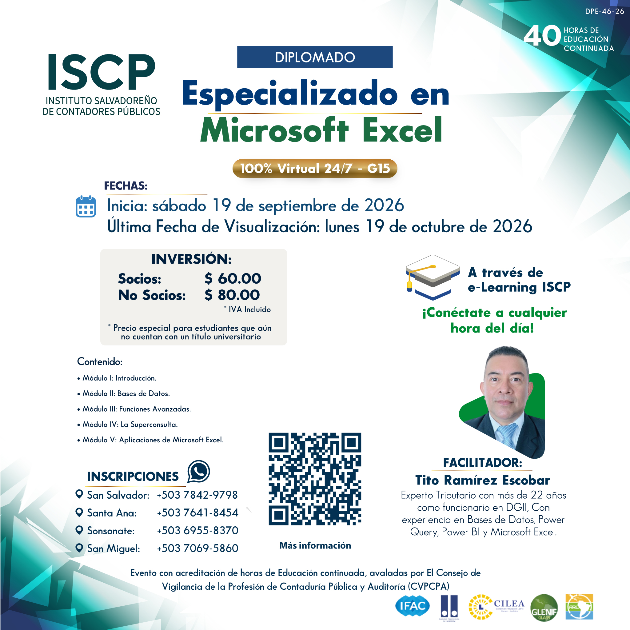 Diplomado Especializado en Microsoft Excel G15