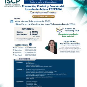 Diplomado en Prevención, Control y Sanción de Lavado de Activos con Aplicación Práctica G17