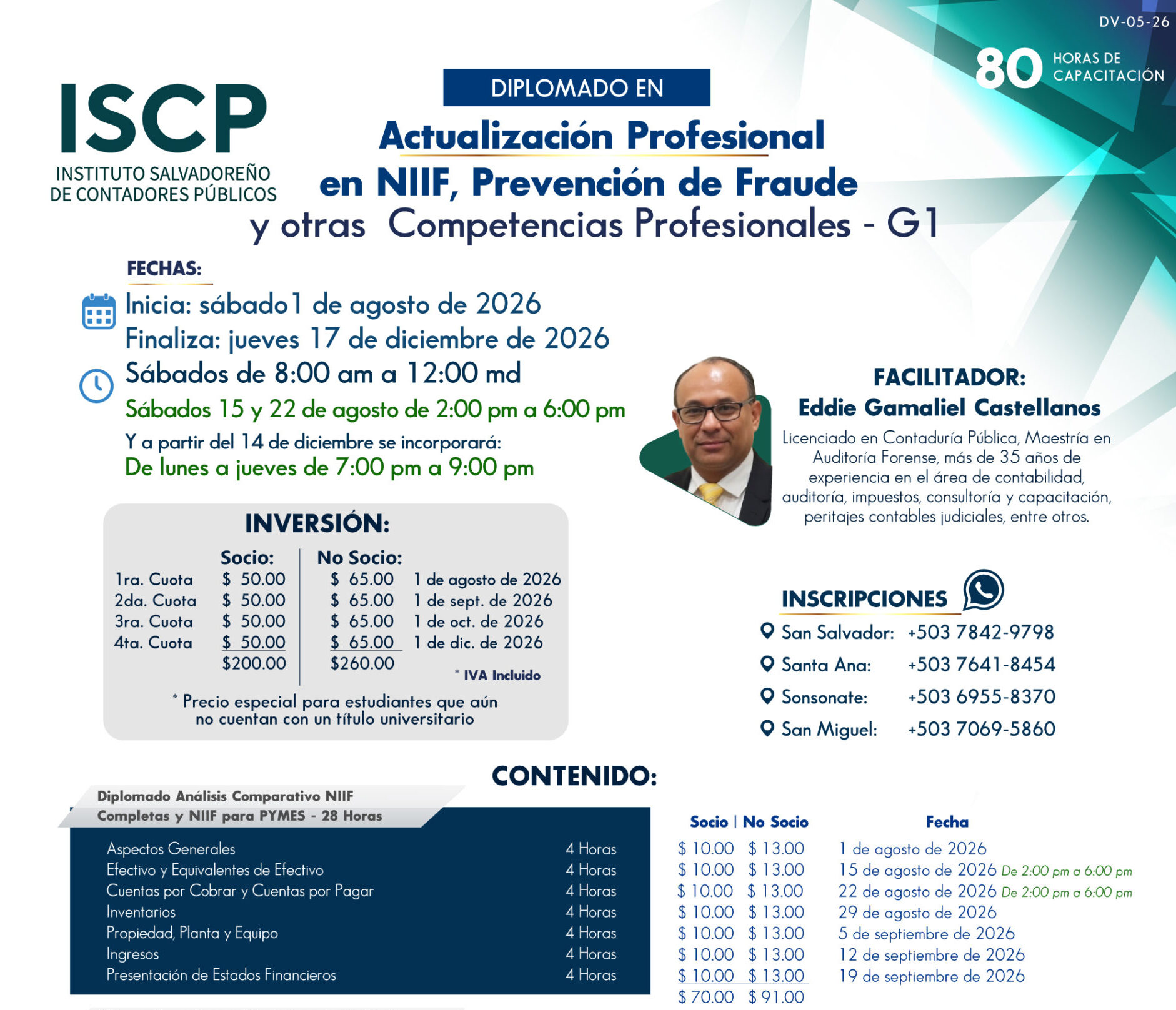 Diplomado en Actualización Profesional en NIIF, Prevención de Fraude y otras Competencias Profesionales