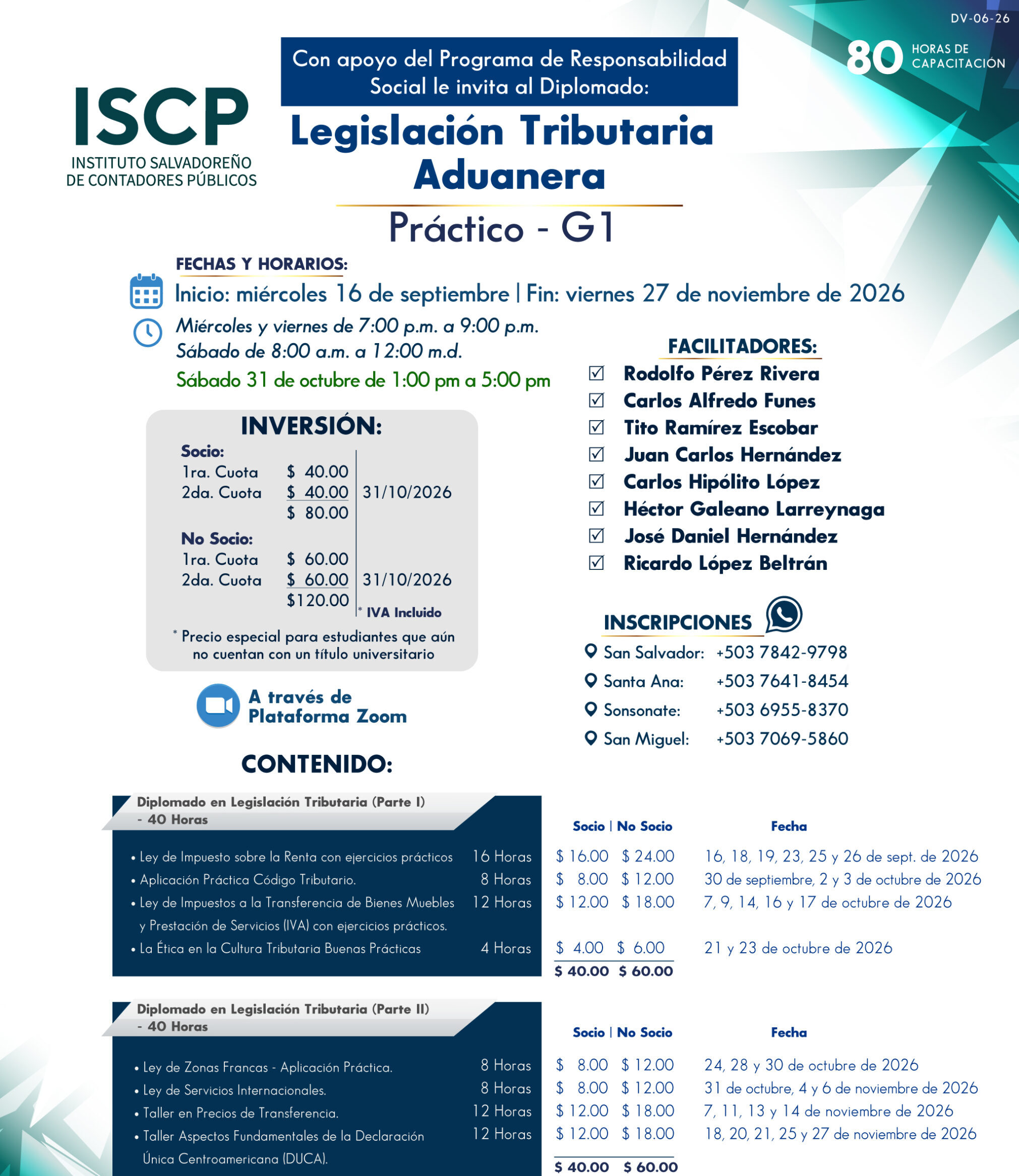 Diplomado en Legislación Tributaria Práctico Aduanera