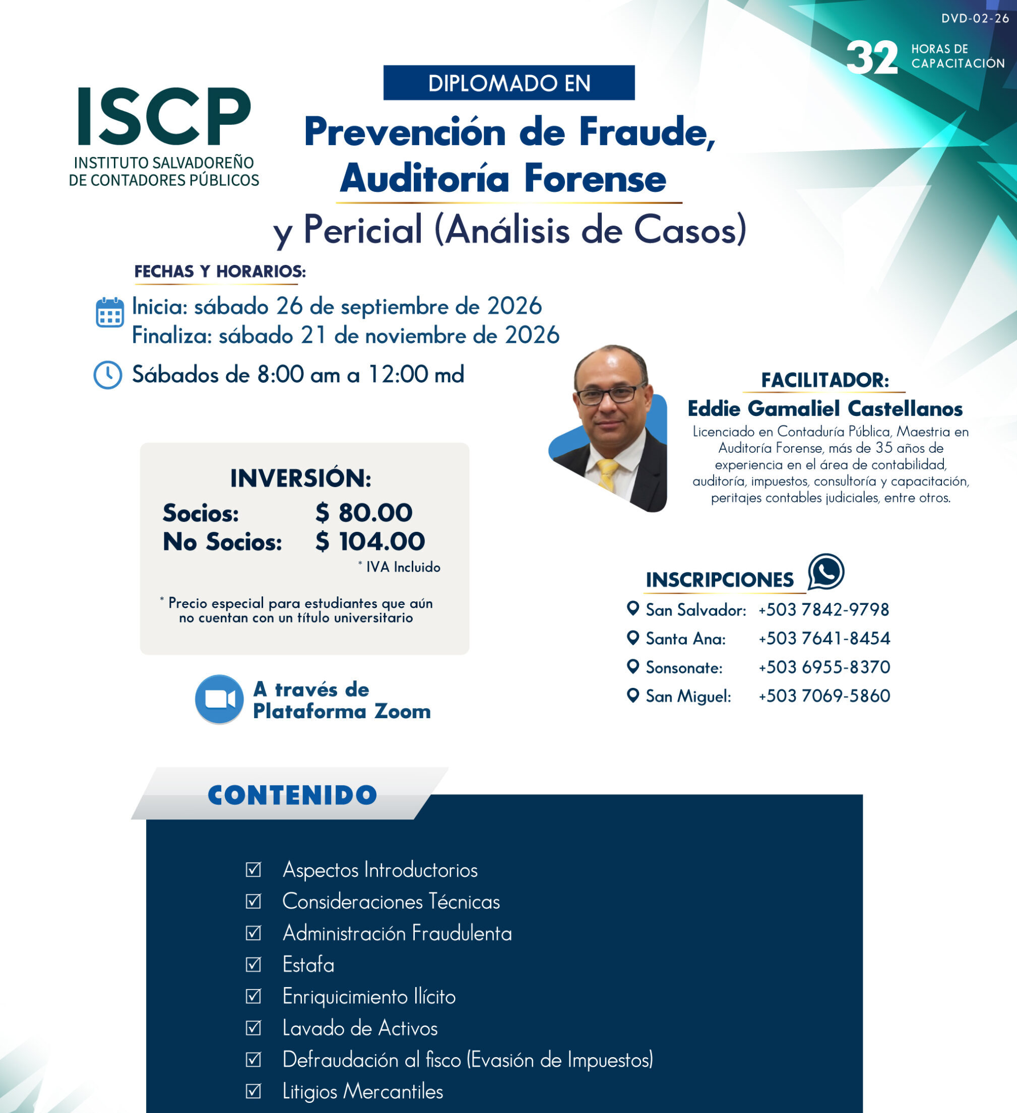 Diplomado en Prevención de Fraude, Auditoría Forense, y Pericial - (Análisis de Casos)