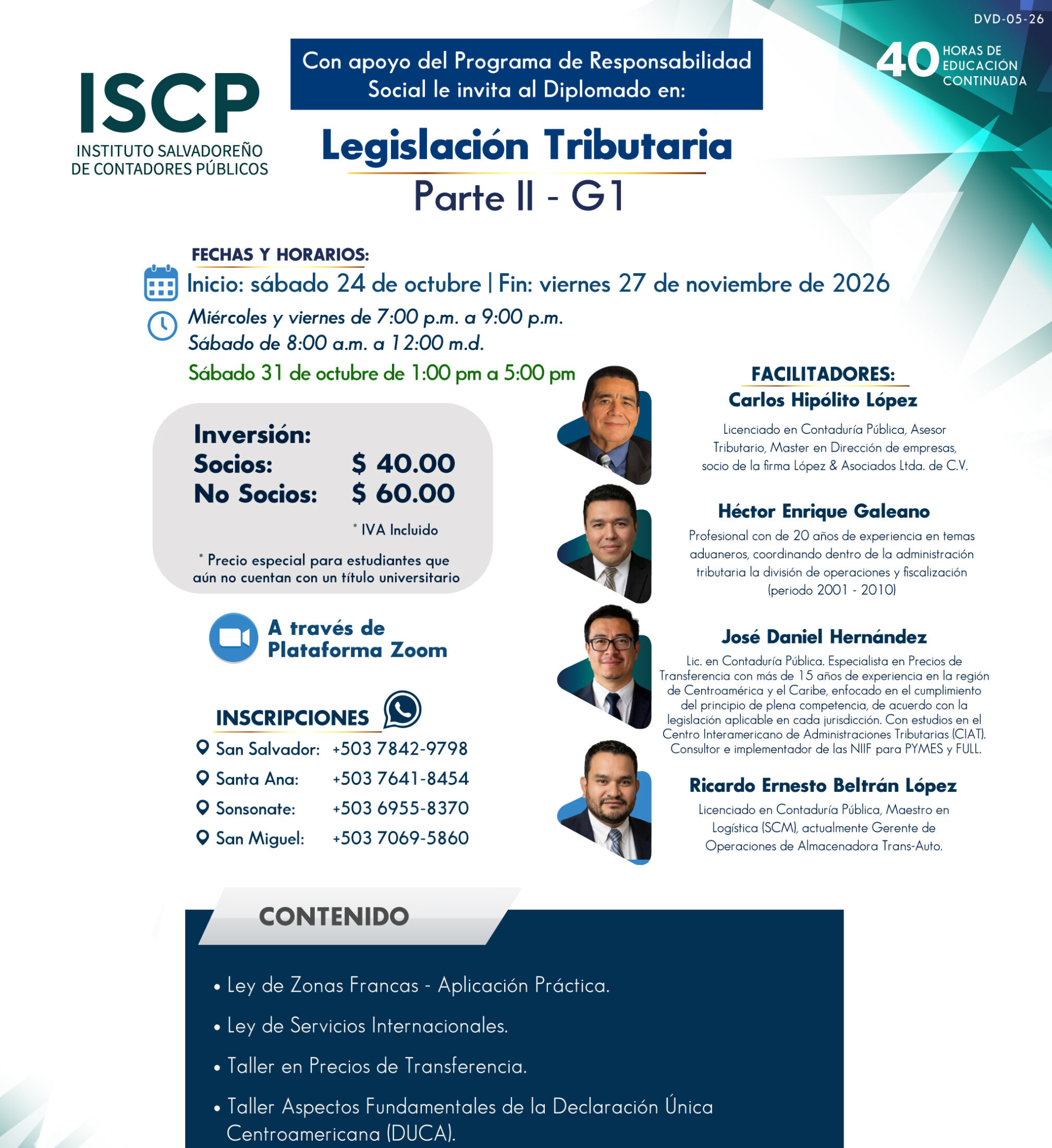 Diplomado en Legislación Tributaria (Parte II)