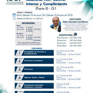 Diplomado en Auditoría, NIIF, Control Interno y Cumplimiento (Parte II)