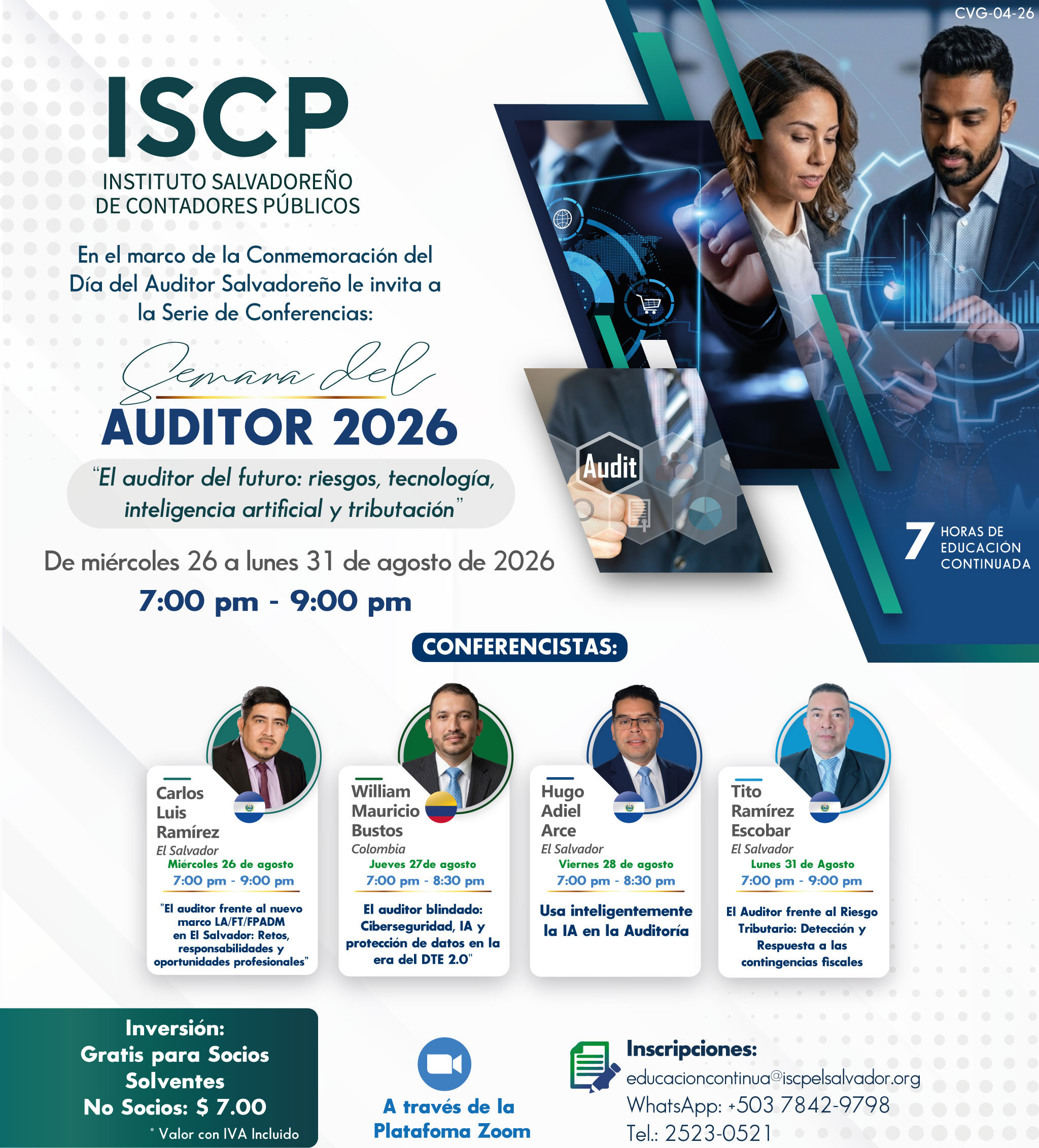 Serie de Conferencias: Semana del Auditor Salvadoreño 2026