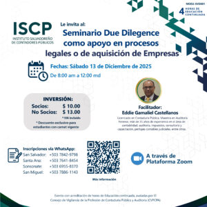 Seminario Due Dilligence como apoyo en procesos legales o de Adquisición de empresas