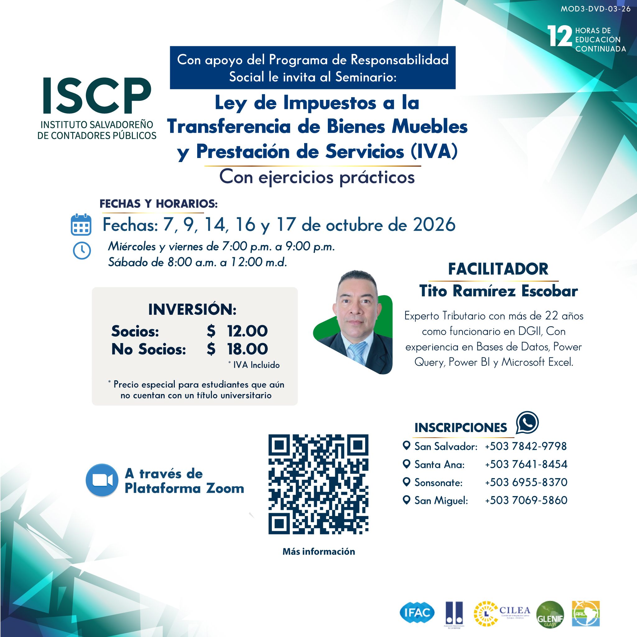 Seminario Ley de Impuestos a la Transferencia de Bienes Muebles y Prestación de Servicios (IVA) con ejercicios prácticos