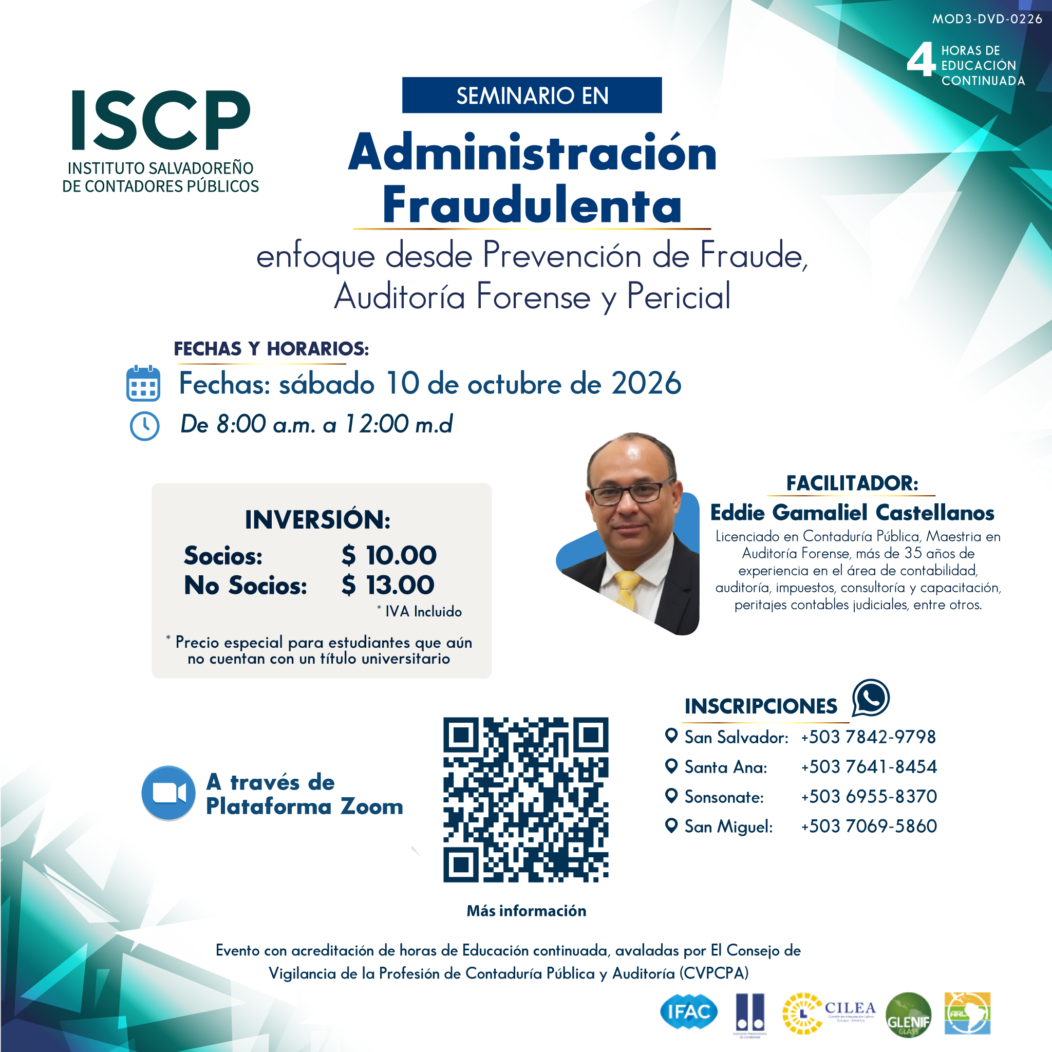 Seminario Administración Fraudulenta enfoque desde Prevención de Fraude, Auditoría Forense y Pericial