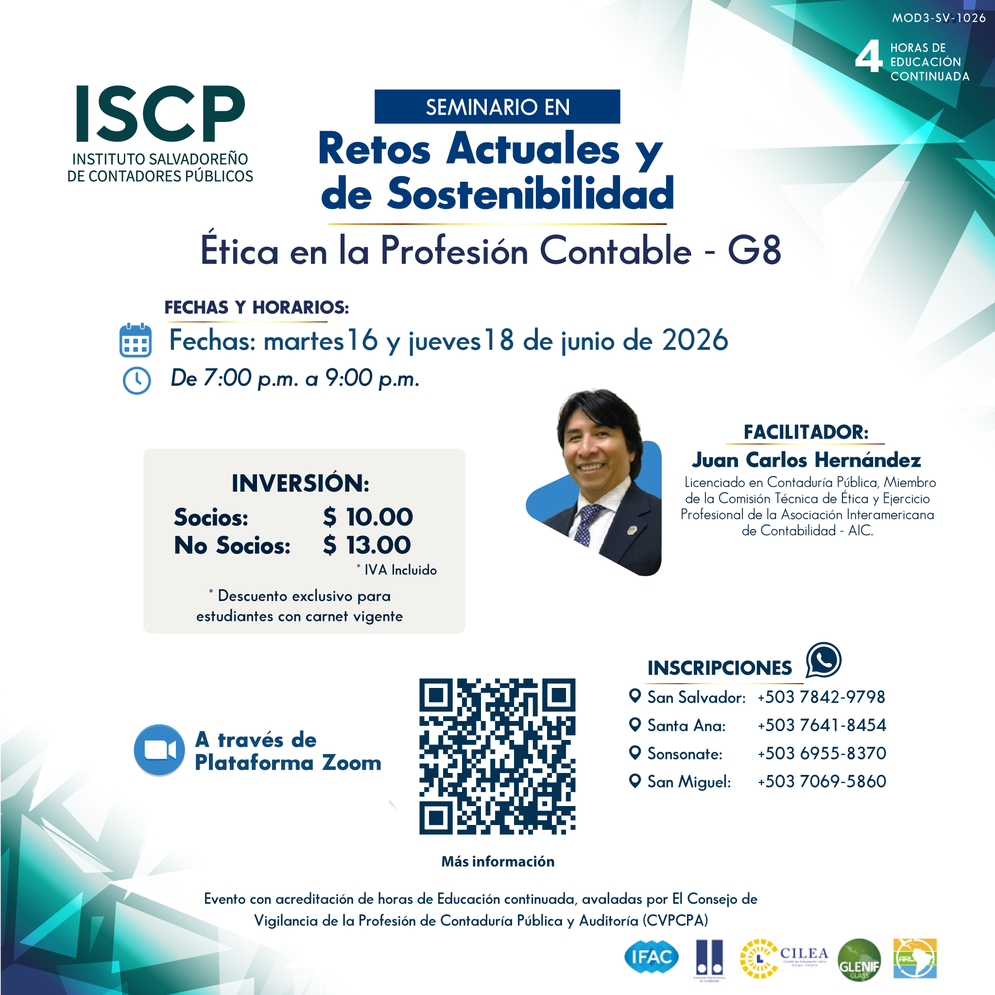 Seminario Retos Actuales y de Sostenibilidad Ética en la Profesión Contable - G8