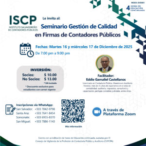 Seminario Gestión de Calidad en Firmas de  Contadores Públicos