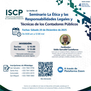 Seminario la Ética y las Responsabilidades Legales y Técnicas de los Contadores Públicos