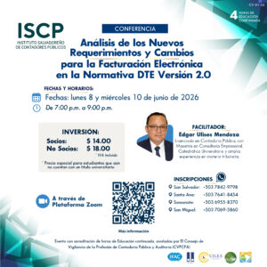 Conferencia Análisis de las Nuevos Requerimientos y Cambios para la Facturación Electronica en la Normativa DTE Versión 2.0