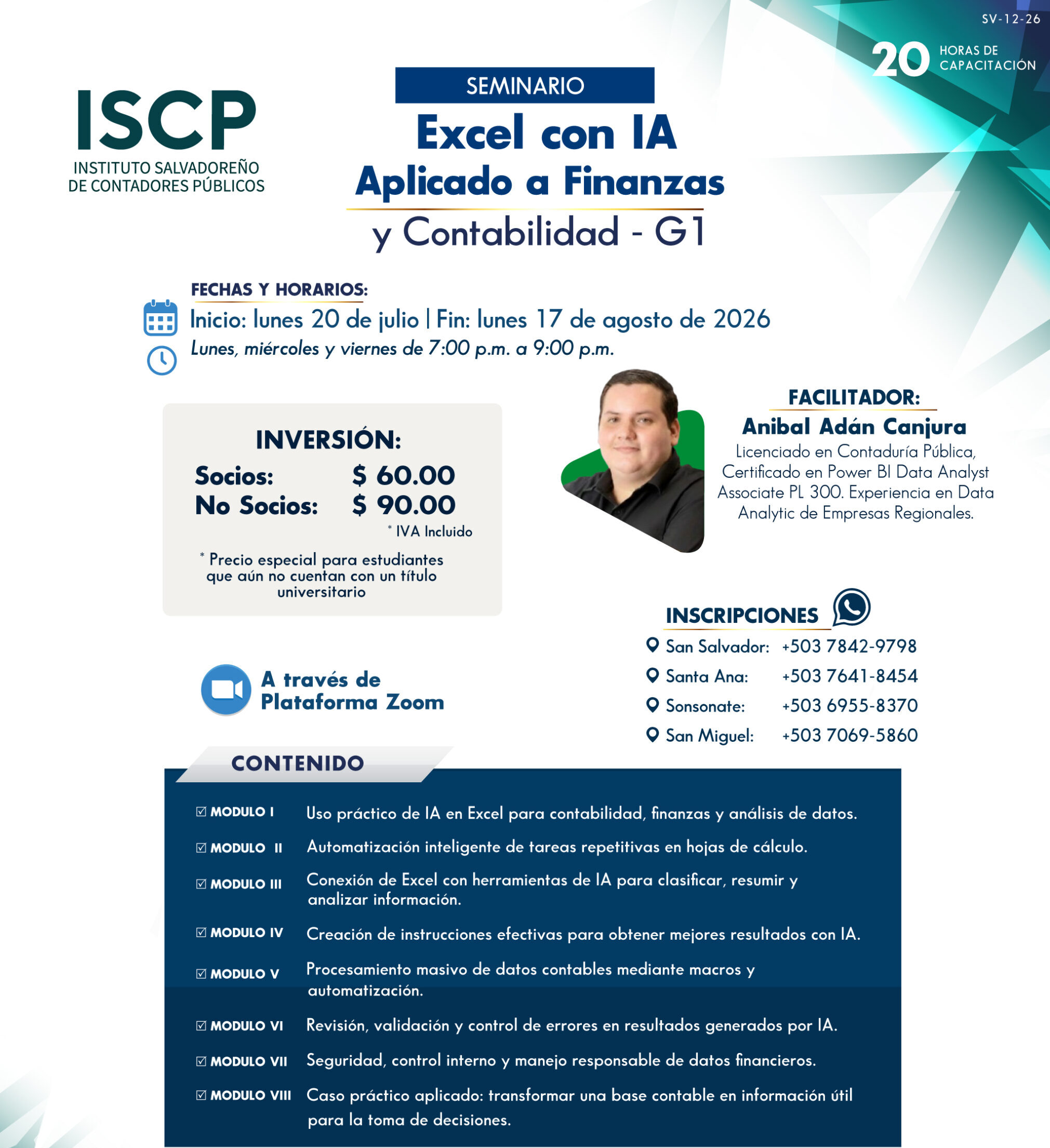 Seminario Excel con IA Aplicado a Finanzas y Contabilidad - G1