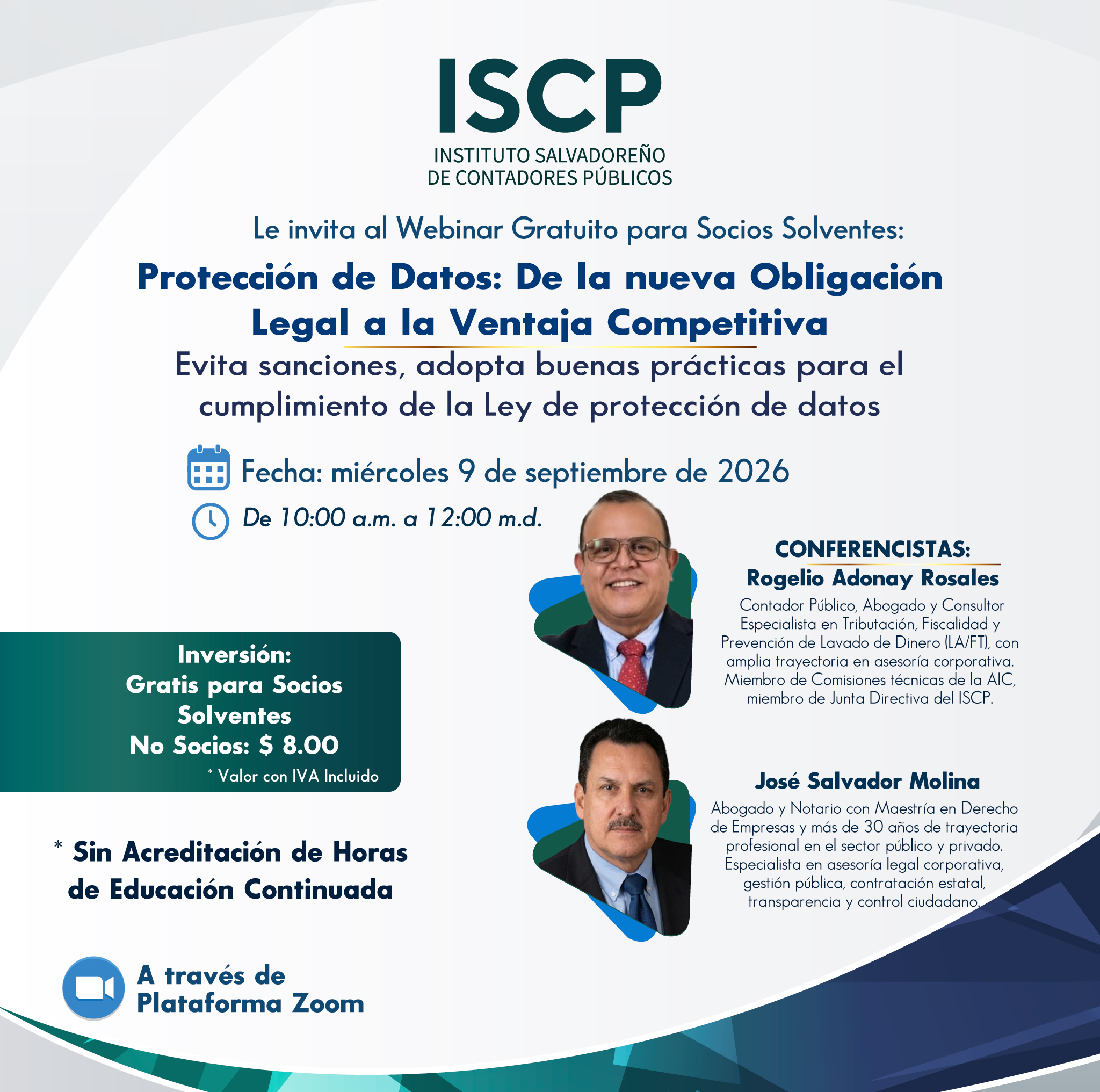 Webinar Gratuito para Socios Solventes: Protección de Datos: De la nueva Obligación Legal a la Ventaja Competitiva