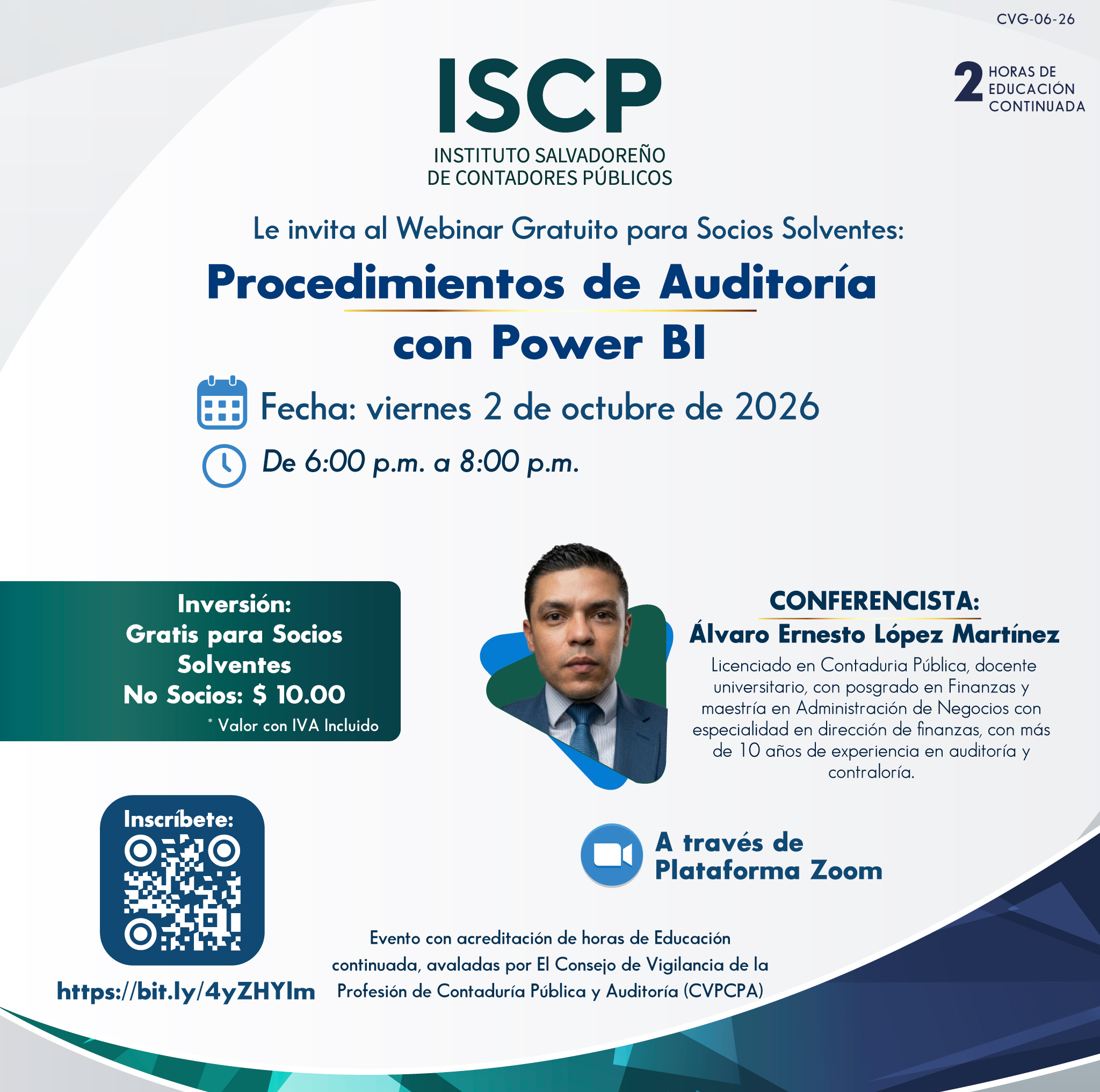 Webinar Gratuito para Socios Solventes: Procedimientos de Auditoría con Power BI